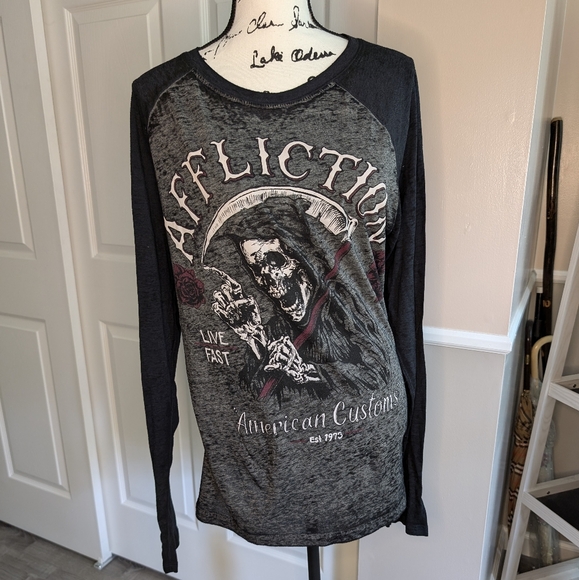 Affliction Other - Grim reaper affliction shirt